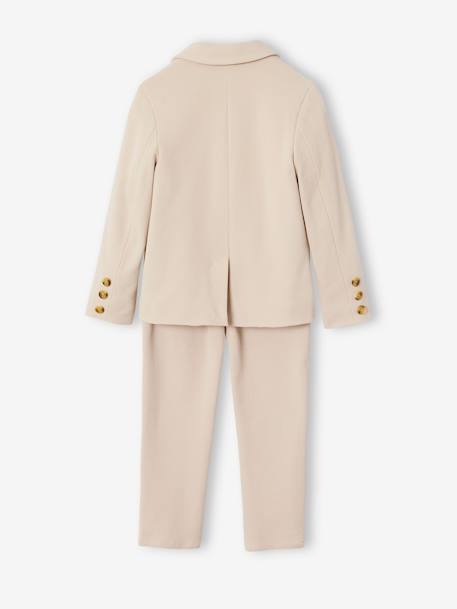 Ensemble céremonie chemise col Mao, veste et pantalon garçon beige - vertbaudet enfant 