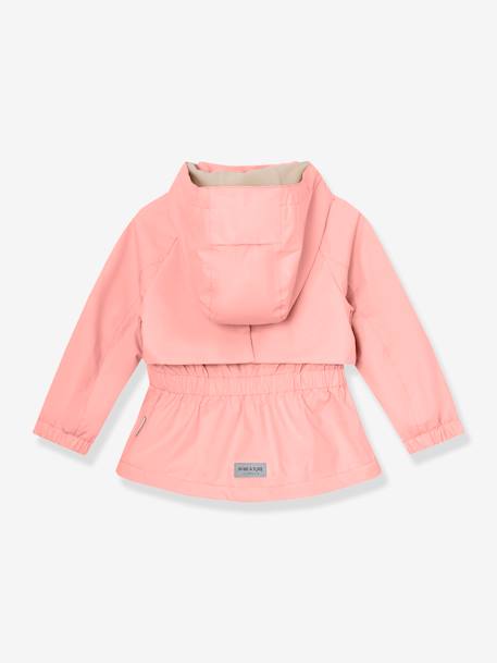 Waterdichte meisjesjas voor het tussenseizoen met fleecevoering MATALGEA MINI A TURE lila (poederkleur)+roze (poederkleur)+rozenhout+saliegroen - vertbaudet enfant 
