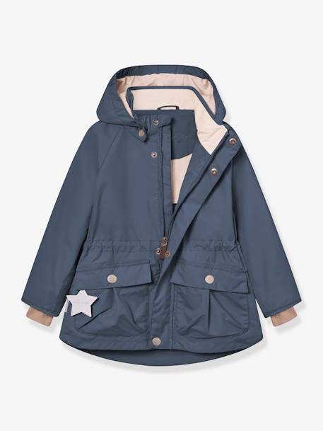 Parka mi-saison fille MATALLURE bleu foncé+marine+tomette - vertbaudet enfant 
