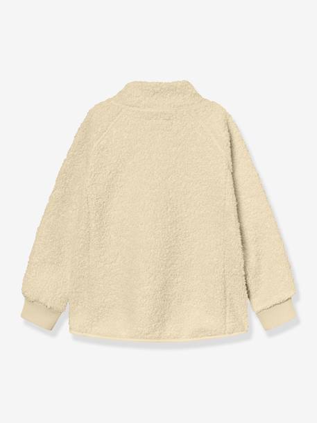 Veste en teddyfleece avec fermeture éclair MATCEDRIC sable+vert - vertbaudet enfant 