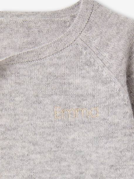 Babyset ENVIE DE FRAISE van wol en kasjmier gemêleerd grijs - vertbaudet enfant 