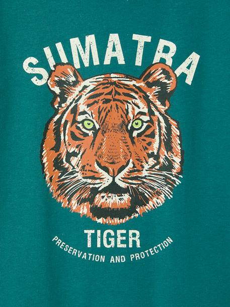 T-shirt motif tigre garçon vert sapin - vertbaudet enfant 