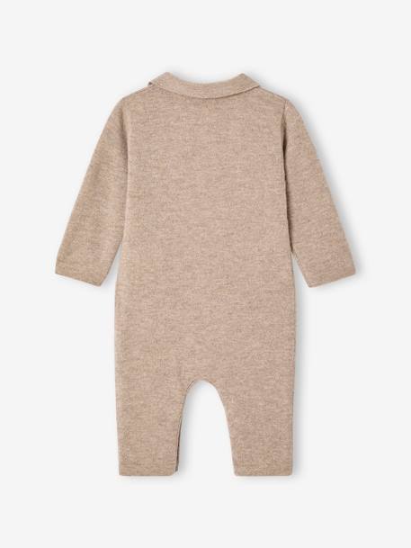 Set van wol en kasjmier + babyslofjes ENVIE DE FRAISE gemêleerd beige - vertbaudet enfant 