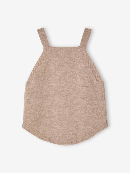Romper van kasjmier ENVIE DE FRAISE gemêleerd beige - vertbaudet enfant 