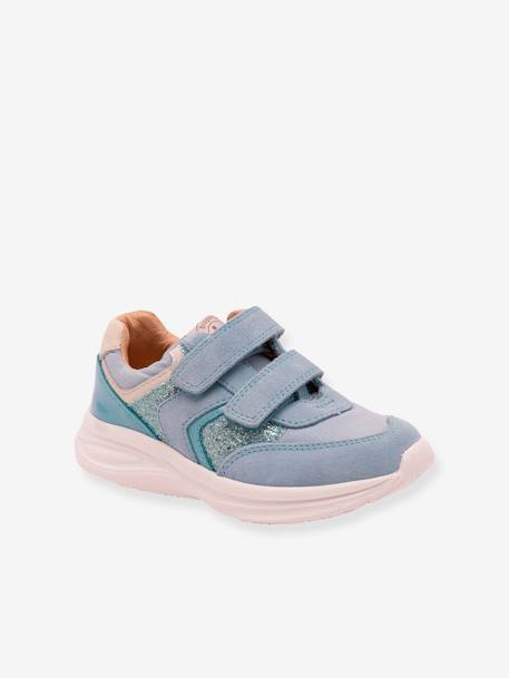 Sneakers voor meisjes YUKI GLITTER BISGAARD hemelsblauw+taupe - vertbaudet enfant 