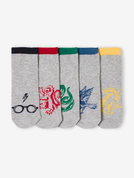 Garçon-Lot de 5 paires de mi-chaussettes Harry Potter