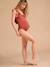 Maillot de bain de grossesse et allaitement 1 pièce à volant terracotta - vertbaudet enfant 