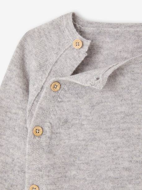 Babyset ENVIE DE FRAISE van wol en kasjmier gemêleerd grijs - vertbaudet enfant 