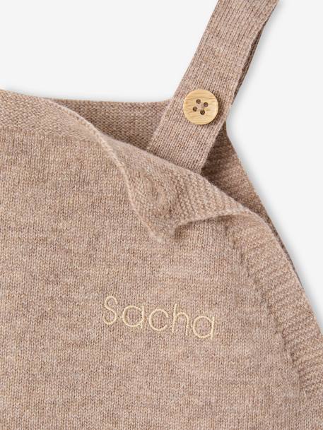 Romper van kasjmier ENVIE DE FRAISE gemêleerd beige - vertbaudet enfant 