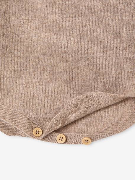 Romper van kasjmier ENVIE DE FRAISE gemêleerd beige - vertbaudet enfant 