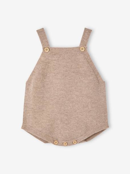 Romper van kasjmier ENVIE DE FRAISE gemêleerd beige - vertbaudet enfant 