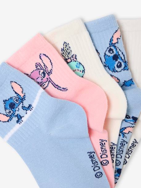 Set van 5 paar Disney® Lilo & Stitch kniekousen voor meisjes hemelsblauw - vertbaudet enfant 