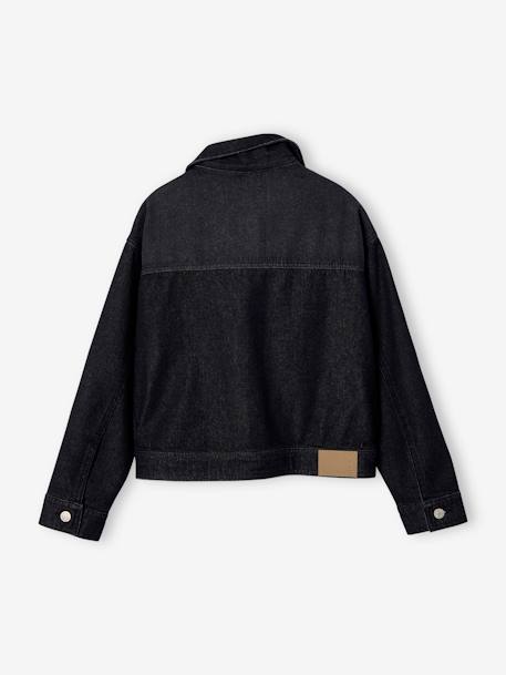 Veste en jean oversize fille denim gris - vertbaudet enfant 