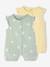 Set van 2 gebloemde combishort pyjama's voor baby's saliegroen - vertbaudet enfant 