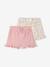 Set van 2 geboorteshorts 1 effen + 1 bedrukt rozen - vertbaudet enfant 