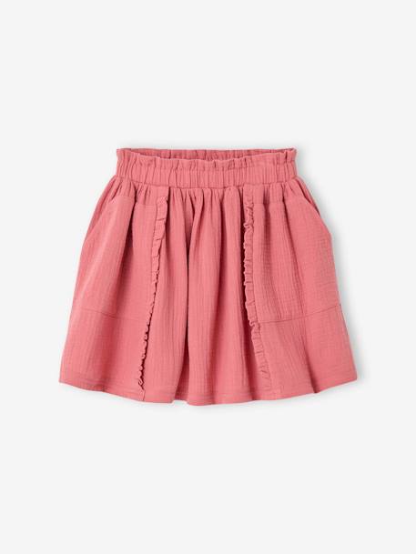 Jupe en gaze de coton tomette - vertbaudet enfant 