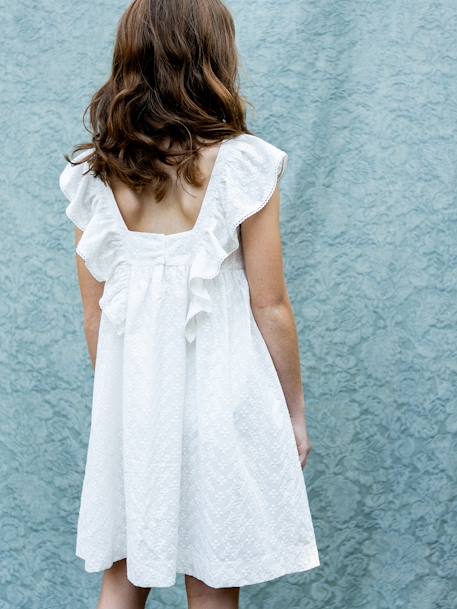 Robe fille Simone - Cortège Plume- écru - vertbaudet enfant 