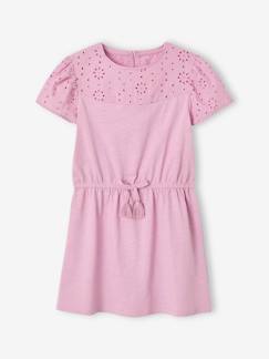 Meisje-Meisjesjurk met Engels borduursel