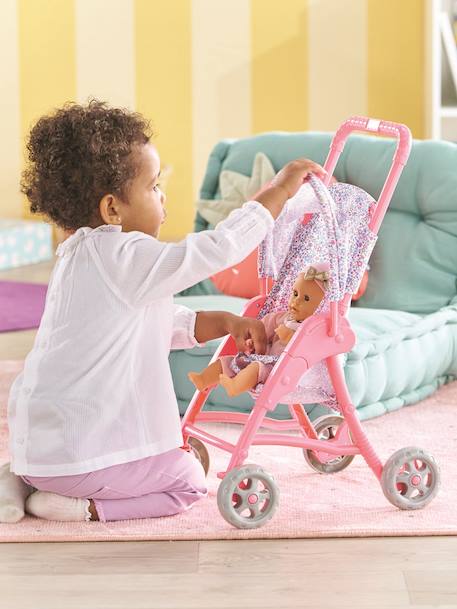 Kinderwagen Oursons voor pop - COROLLE blauw+rozen - vertbaudet enfant 