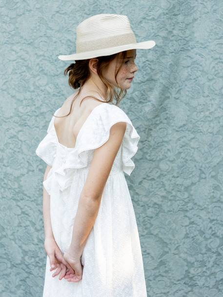 Jurk voor meisjes Simone - Cortège Plume - CYRILLUS ecru - vertbaudet enfant 