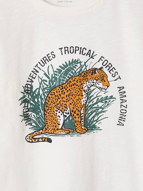 T-shirt motif nature garçon écru+terracotta - vertbaudet enfant 