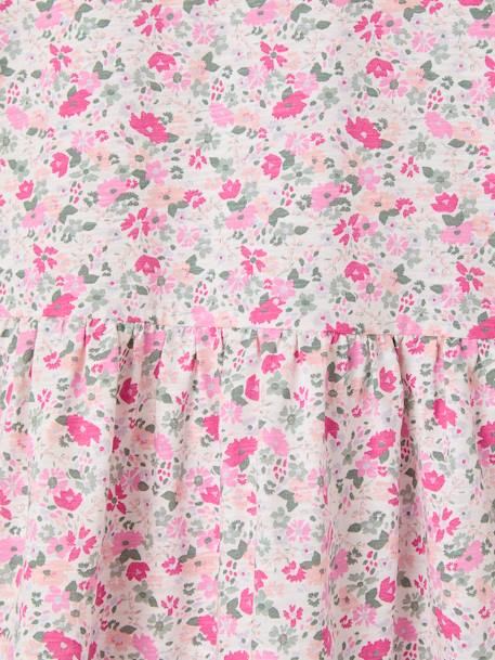 Meisjesjurk met print groengrijs+nude+vanille+wit - vertbaudet enfant 