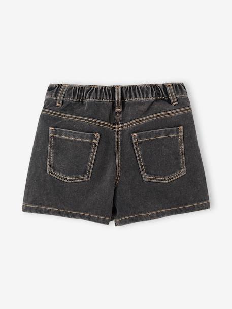 Jeans shortrokje voor meisjes antraciet+middenblauw - vertbaudet enfant 