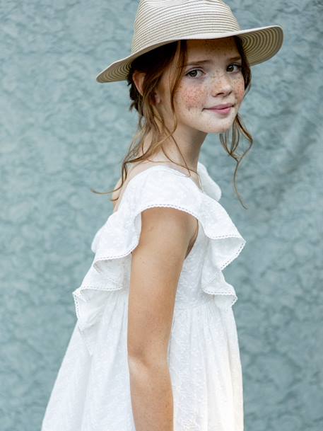 Robe fille Simone - Cortège Plume- écru - vertbaudet enfant 