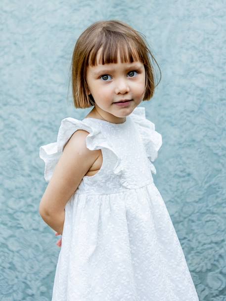 Robe brodée Sarah fille - cortège Plume - écru - vertbaudet enfant 