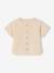 Ensemble bébé chemise rayée effet lin + short en gaze bleu grisé - vertbaudet enfant 