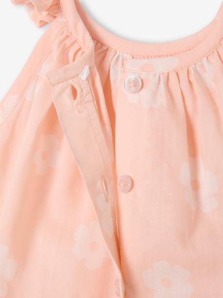 Set tanktop met print + short + haarband voor meisjes lichtroze - vertbaudet enfant 