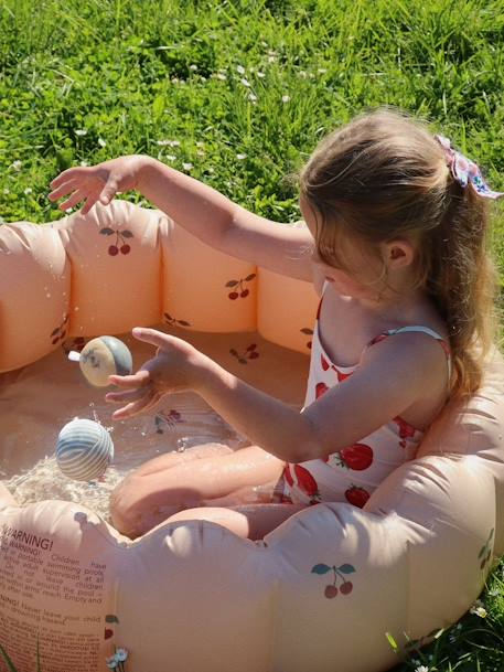 Badpak voor meisjes met aardbeienmotieven KONGES SLOJD rood - vertbaudet enfant 