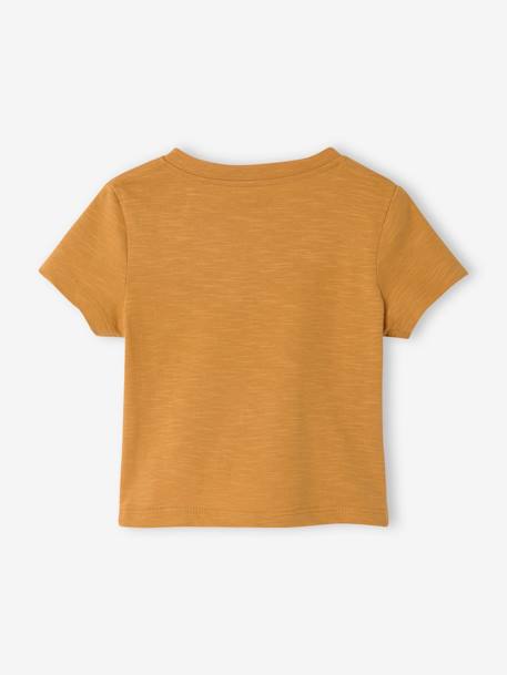 T-shirt voor babyjongens met print okergeel - vertbaudet enfant 