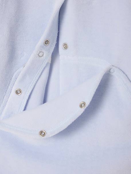 Pyjama bébé en velours personnalisable bleu ciel - vertbaudet enfant 
