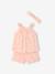 Set tanktop met print + short + haarband voor meisjes lichtroze - vertbaudet enfant 