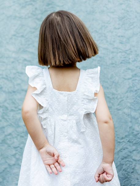 Robe brodée Sarah fille - cortège Plume - écru - vertbaudet enfant 