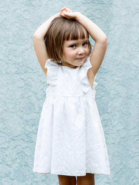 Robe brodée Sarah fille - cortège Plume - écru - vertbaudet enfant 