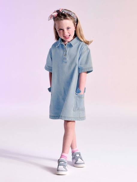 Robe en jean fille bleu clair - vertbaudet enfant 