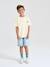 T-shirt garçon maxi motif dos écru+vert sauge - vertbaudet enfant 