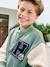 Sweat garçon molleton style teddy badge en bouclettes. anthracite+marine+vert émeraude+vert sapin - vertbaudet enfant 