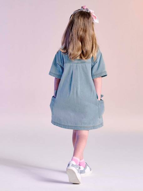 Robe en jean fille bleu clair - vertbaudet enfant 