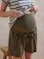 Short de grossesse avec bandeau en lyocell kaki - vertbaudet enfant 