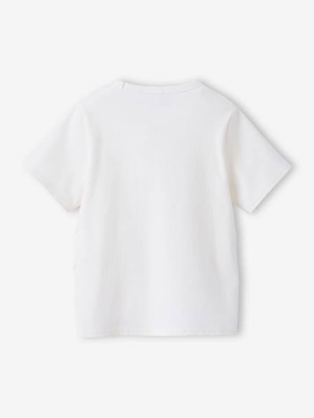 T-shirt fille ajouré côtés écru - vertbaudet enfant 
