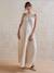 Robe longue de grossesse en crêpe avant/après beige doré - vertbaudet enfant 
