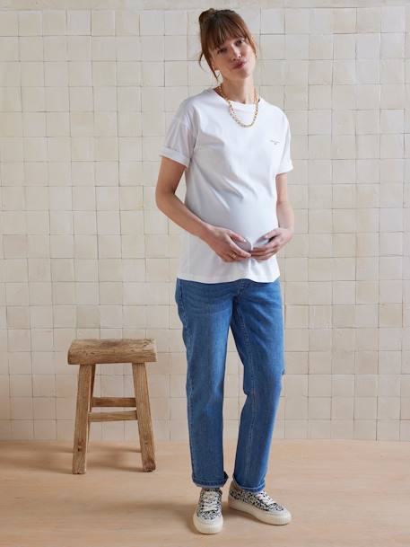 T-shirt de grossesse uni en coton blanc - vertbaudet enfant 