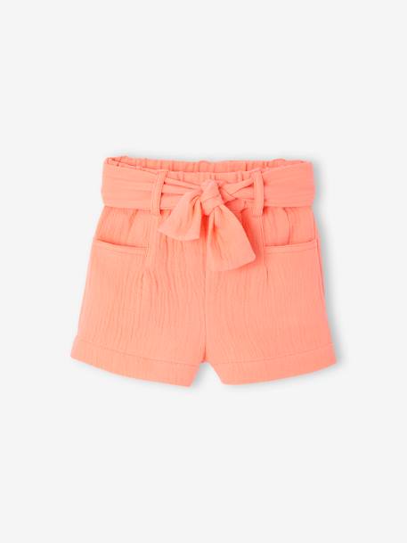 Short bébé en gaze de coton corail - vertbaudet enfant 