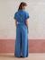 Ruime jumpsuit met korte mouwen voor zwangerschap en borstvoeding in lyocell olijf+stone - vertbaudet enfant 