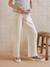 Pantalon de grossesse droit en gaze de coton sable - vertbaudet enfant 