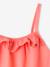 Pyjashort fille volant brodé corail - vertbaudet enfant 