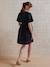 Robe courte fluide portefeuille unie grossesse et allaitement noir - vertbaudet enfant 